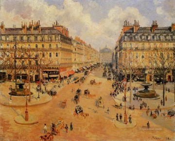 パリ Painting - オペラ大通り 朝の日差し 1898年 カミーユ・ピサロ パリジャン